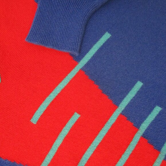 Mens V Neck Pullover Sweater Jumper Intarsia  Scotland - Picture 3 of 8